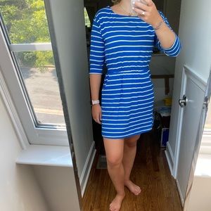 Blue/White striped F21 Dress
